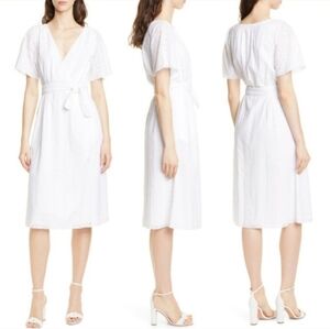 Joie - White Eyelet Midi Dress - NWT